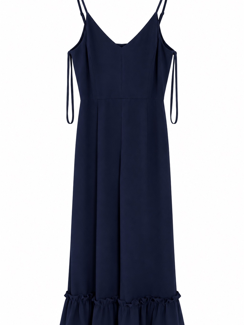 Gianni Bini Navy Blue Ruffle Hem Jumpsuit